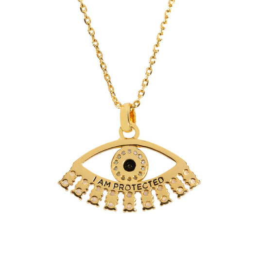 Origami Owl “I Am Protected” CZ Evil Eye Necklace