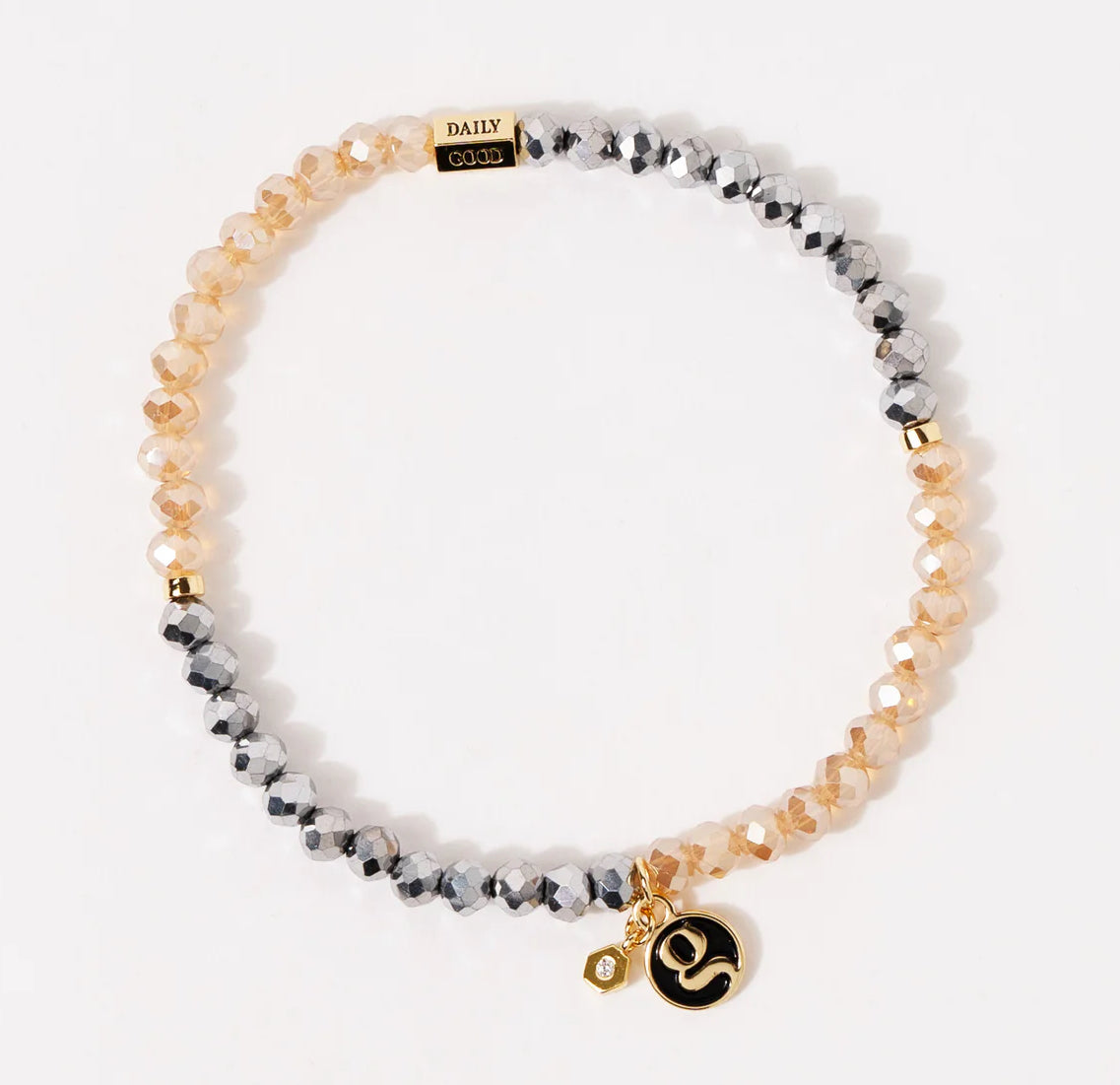 Origami Owl "Do Good Daily" Beaded Stretch Bracelet