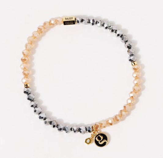 Origami Owl "Do Good Daily" Beaded Stretch Bracelet