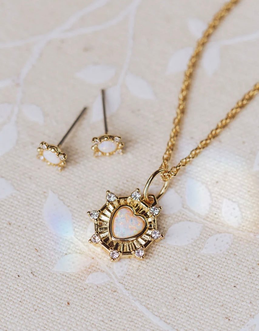 Origami Owl Gold Opal Stud Earrings