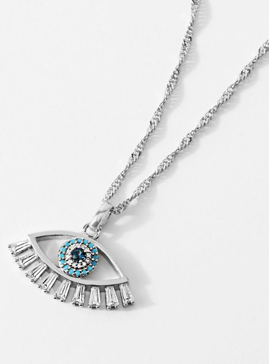 Origami Owl Silver Evil Eye Necklace