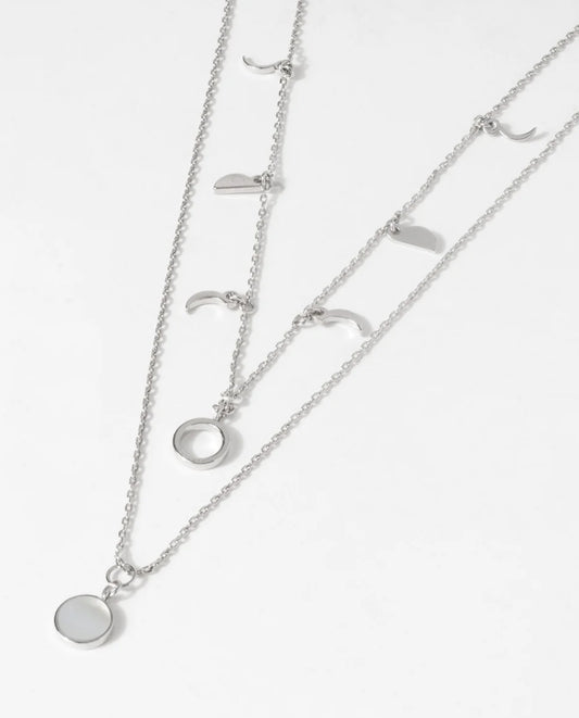 Origami Owl “I Will Rise” Moon Phases Double Layer Necklace