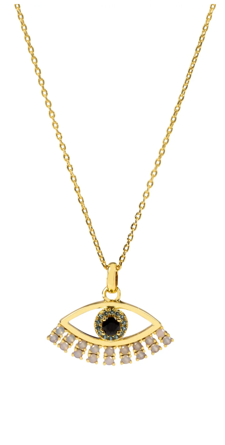 Origami Owl “I Am Protected” CZ Evil Eye Necklace