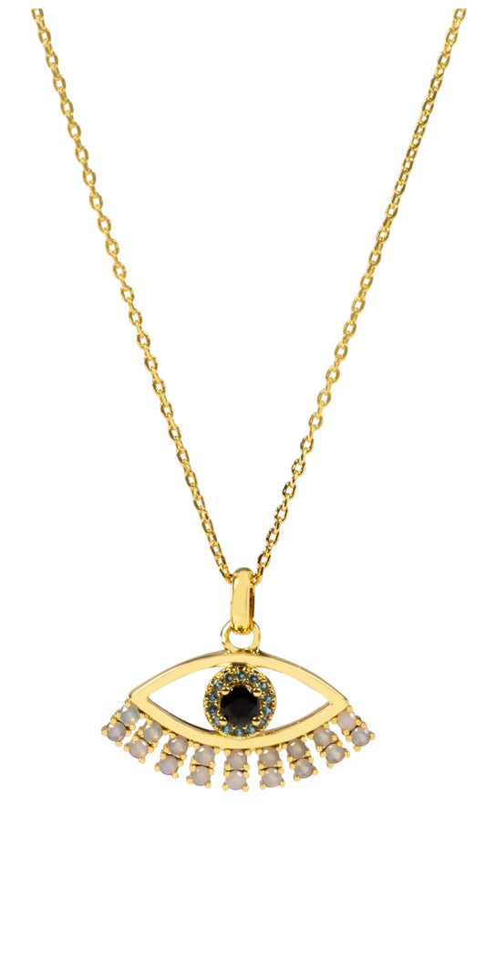 Origami Owl “I Am Protected” CZ Evil Eye Necklace